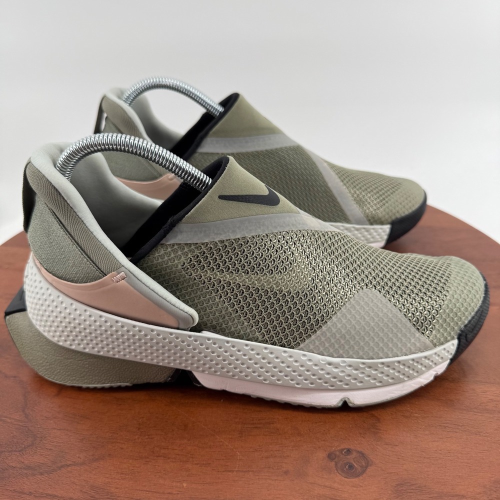 Nike Go FlyEase Olive Green Hands-Free Slip-On Casual Sneakers CW5883-300 Mens 7